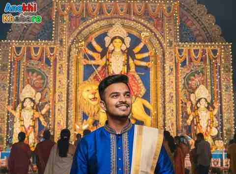 Anokhikhabare.com,Google Gemini Photo Editing Prompts,Picture with maa Durga