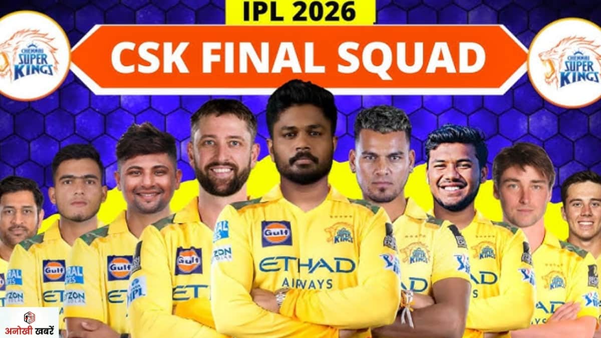 anokhikhabare.com,IPL 2026 CSK Squad