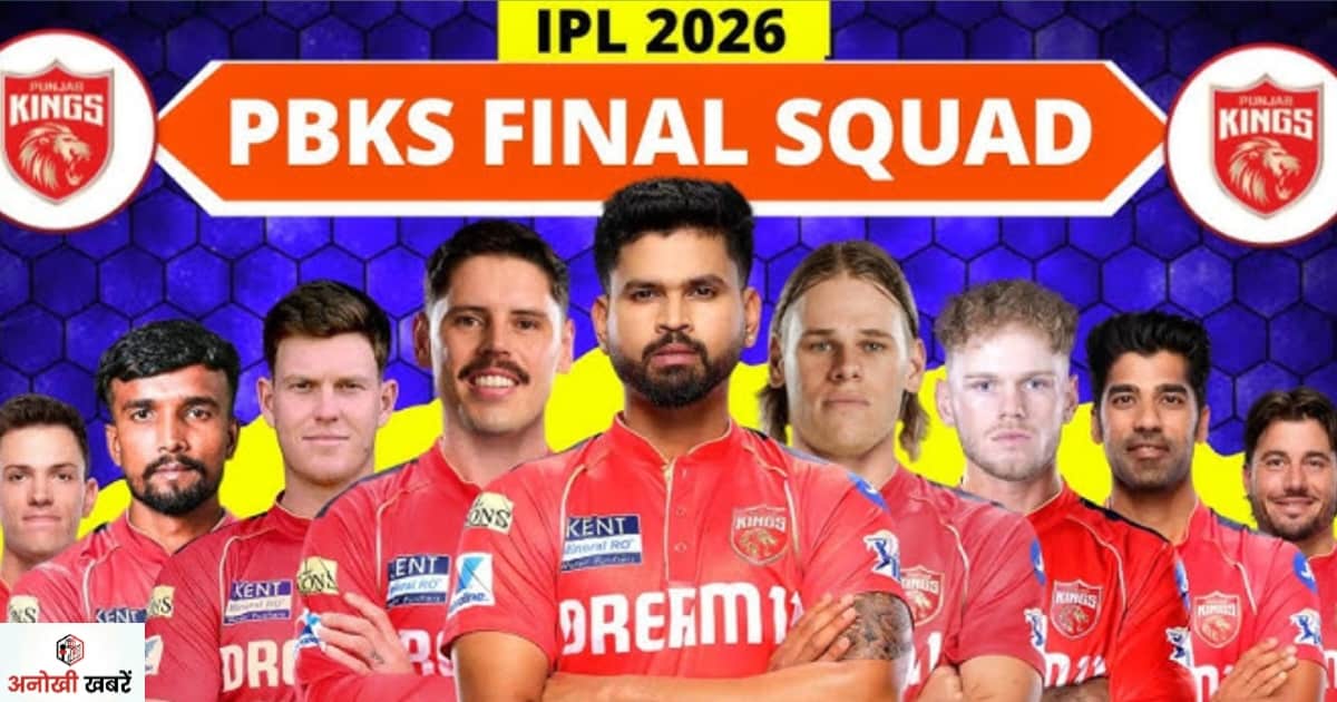 anokhikhabare.com,PBKS IPL 2026 Squad