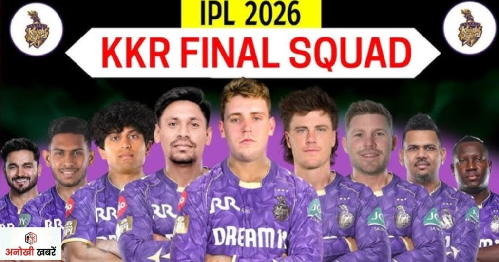 anokhikhabare.com,KKR IPL 2026 Squad