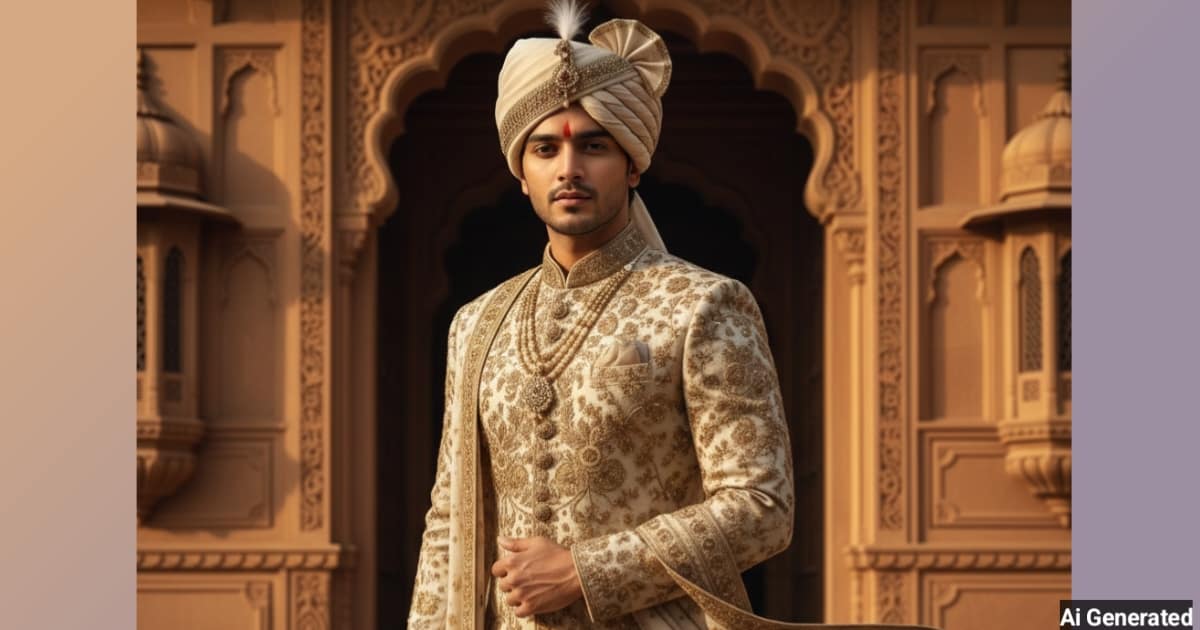 anokhikhabare.com,Groom Sherwani Cinematic AI Prompts - 5
