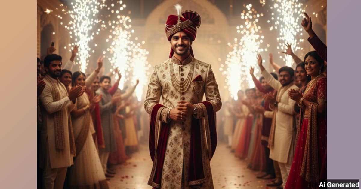 anokhikhabare.com,Groom Sherwani Cinematic AI Prompts - 4