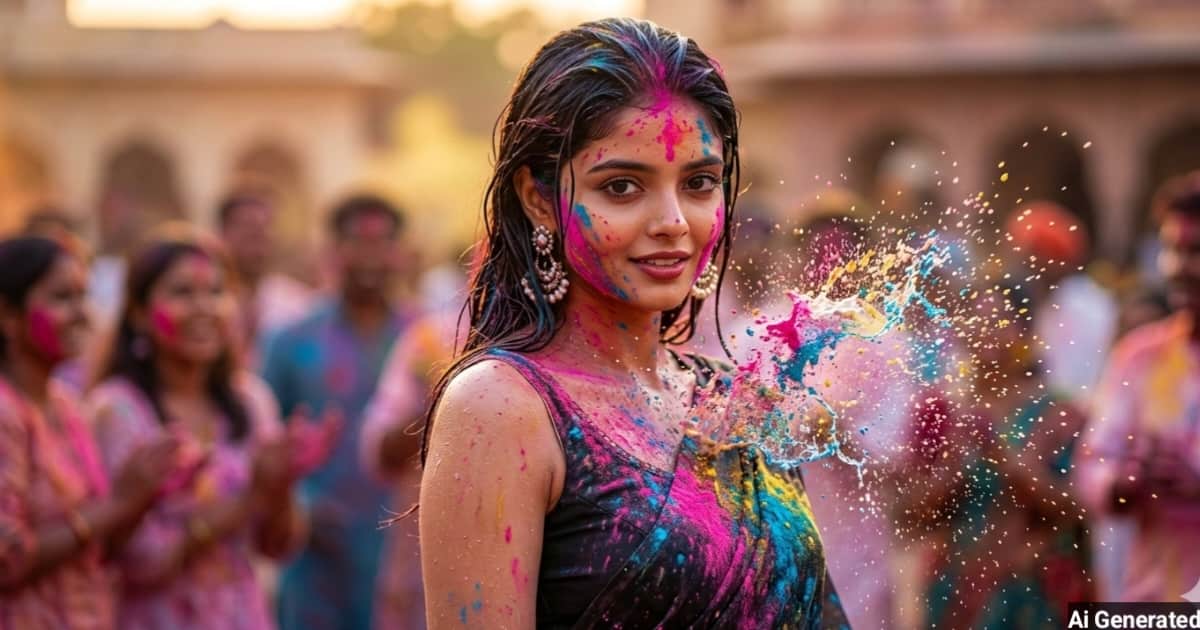 anokhikhabare.com,Holi 2026 Girl AI Photo Prompts - 1