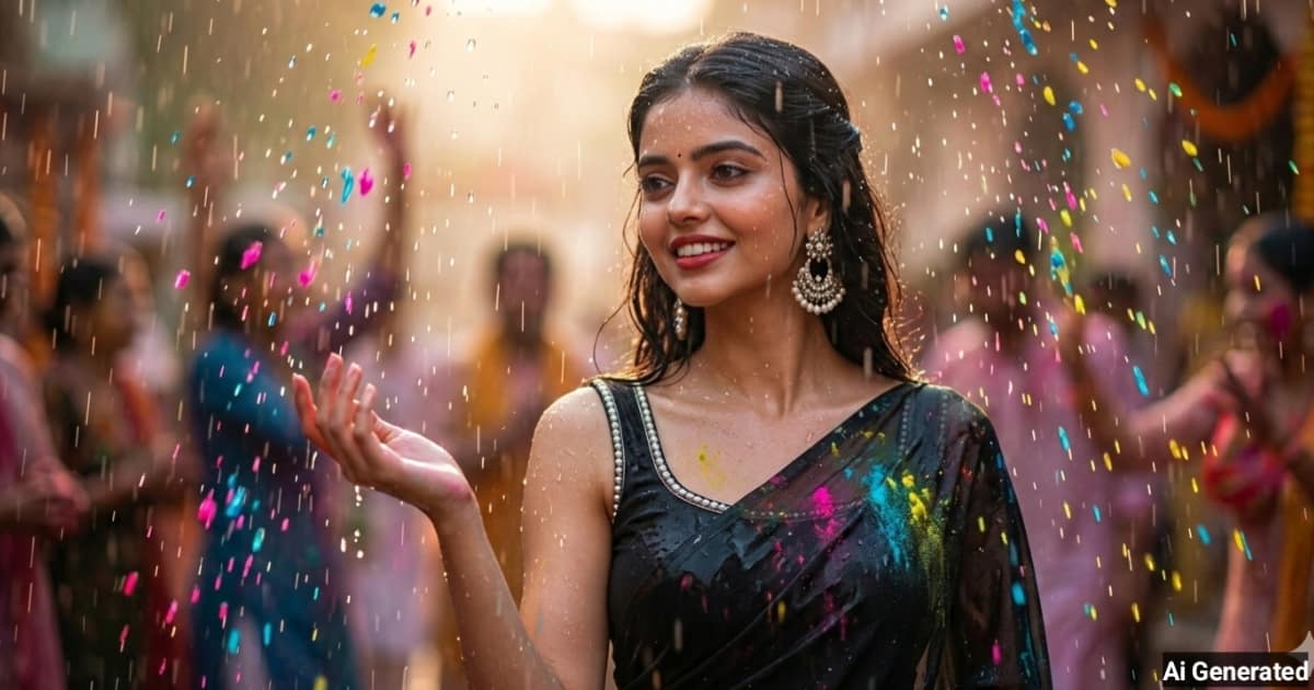 anokhikhabare.com,Holi 2026 Girl AI Photo Prompts - 4