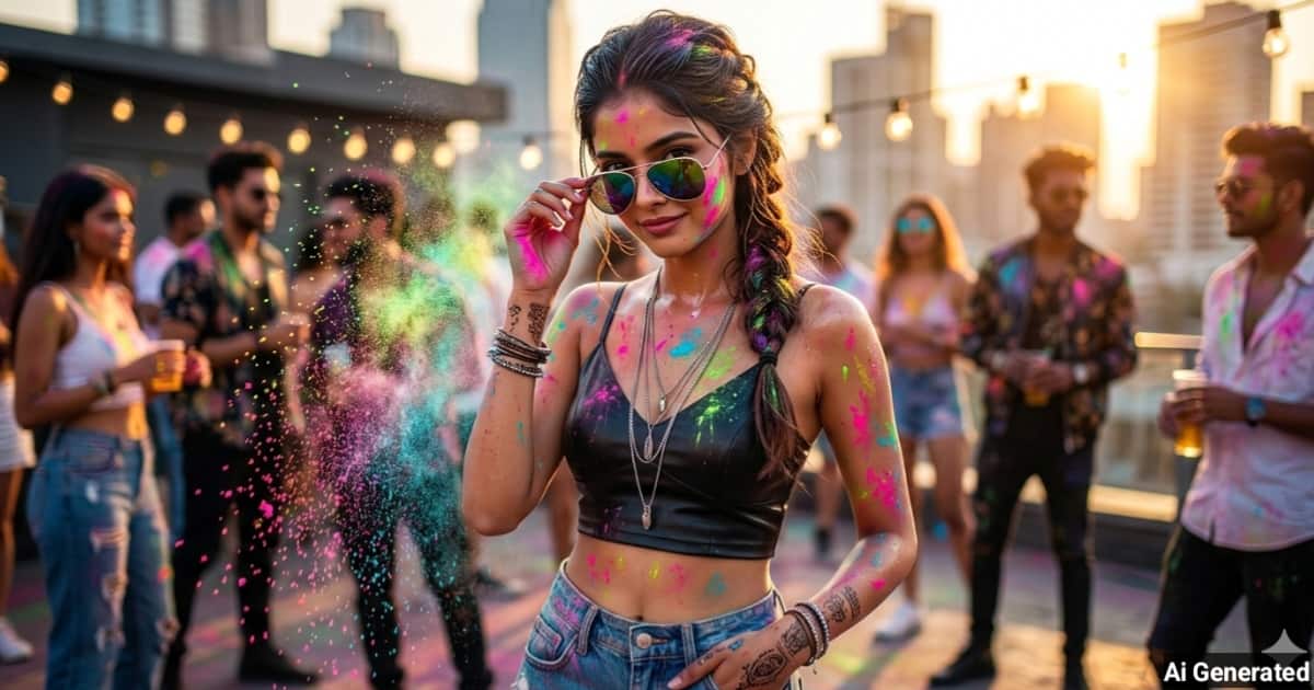 anokhikhabare.com,Holi 2026 Girl AI Photo Prompts - 2