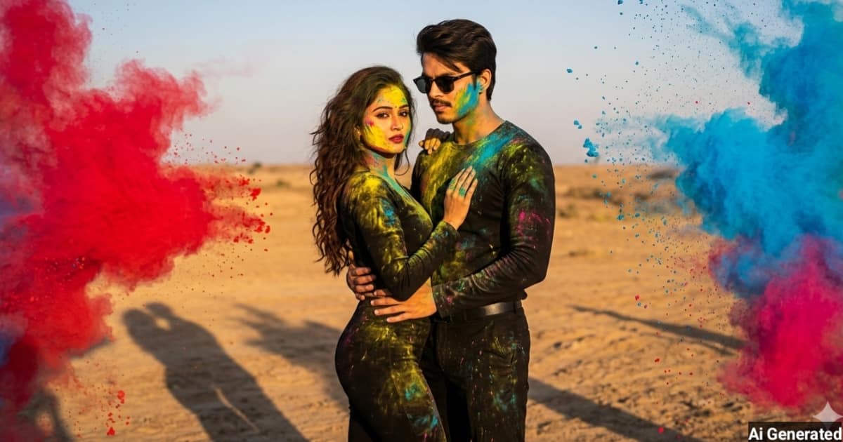 anokhikhabare.com,Holi Couples AI Photo Prompts - 2