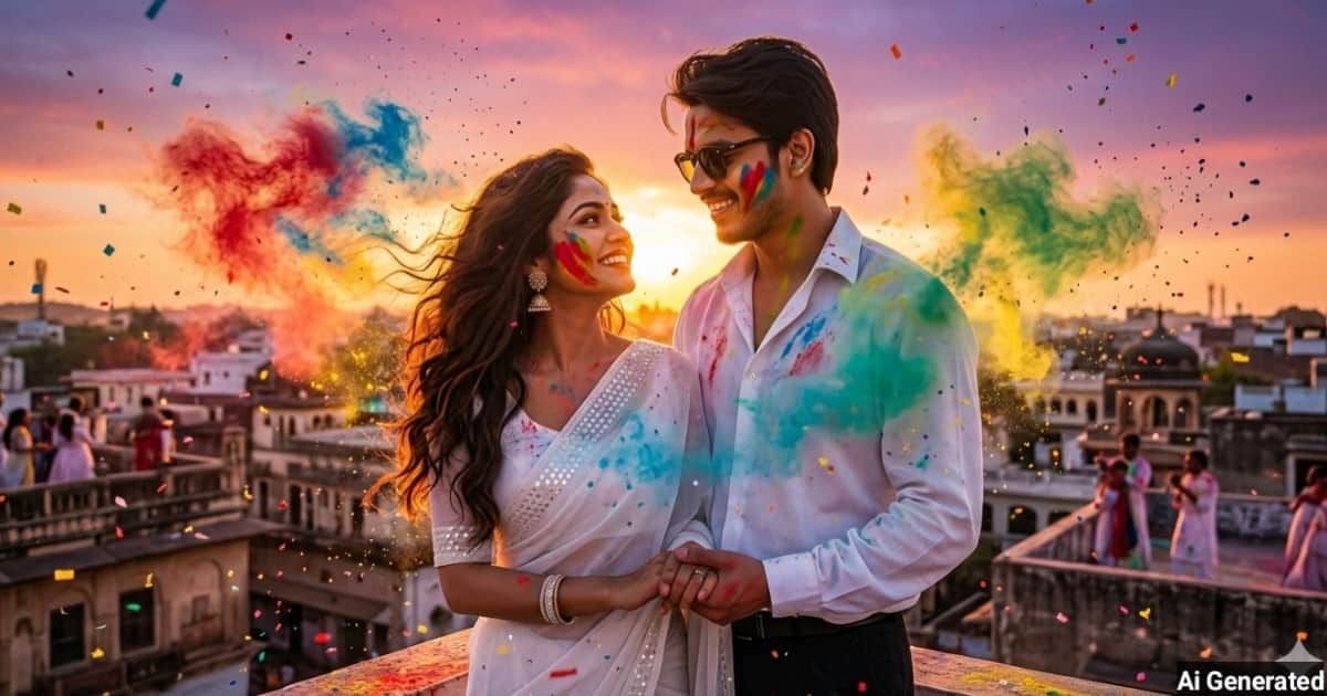 anokhikhabare.com,Rangpanchami Couple AI Photo Prompts - 1