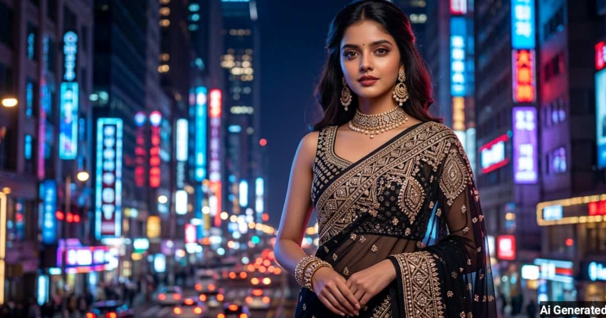 anokhikhabare.com,Indian Saree Girl AI Prompts - 6