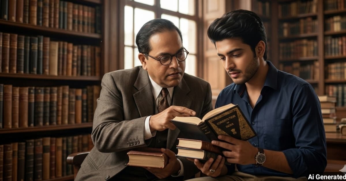 anokhikhabare.com,Ambedkar AI Image Prompt with Boy and Girl - 5