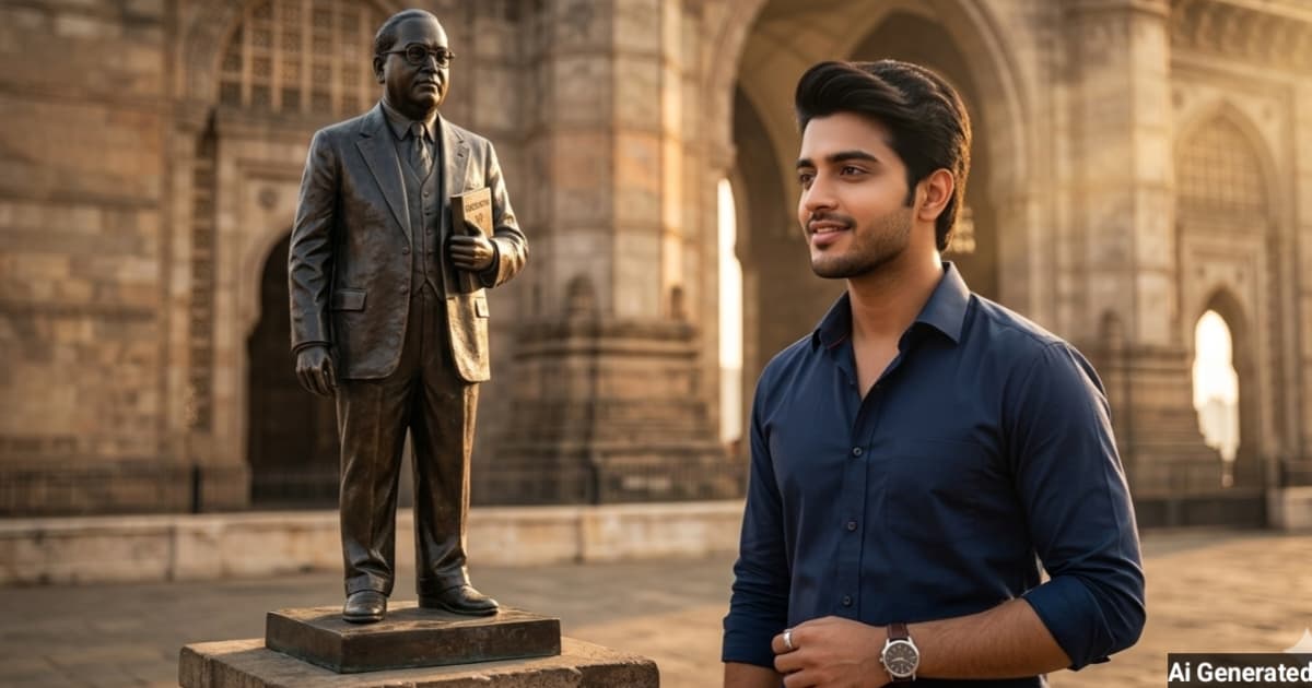 anokhikhabare.com,Ambedkar AI Image Prompt with Boy and Girl - 8