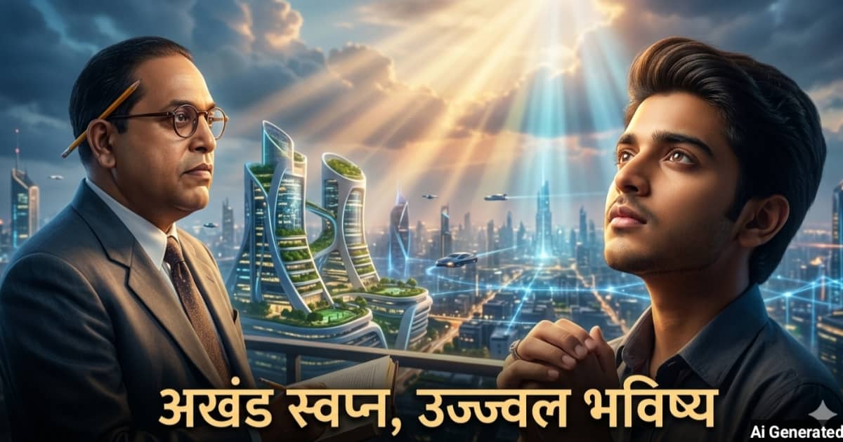 anokhikhabare.com,Ambedkar AI Image Prompt with Boy and Girl - 7