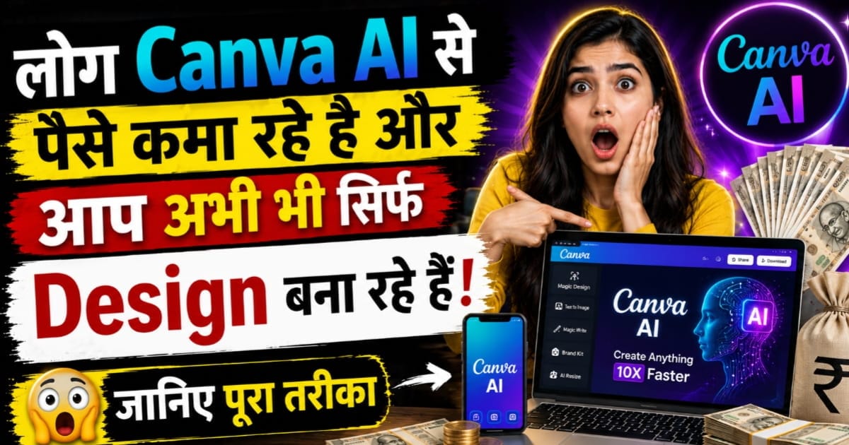 anokhikhabare.com, Canva AI Se Paise Kaise Kamaye